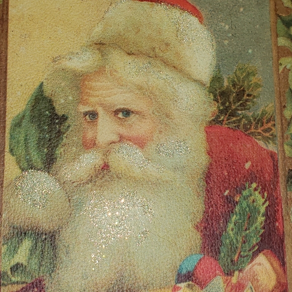 A Joyful Christmas Faux Book / Stash Box - Vintage Santa - Picture 2 of 10